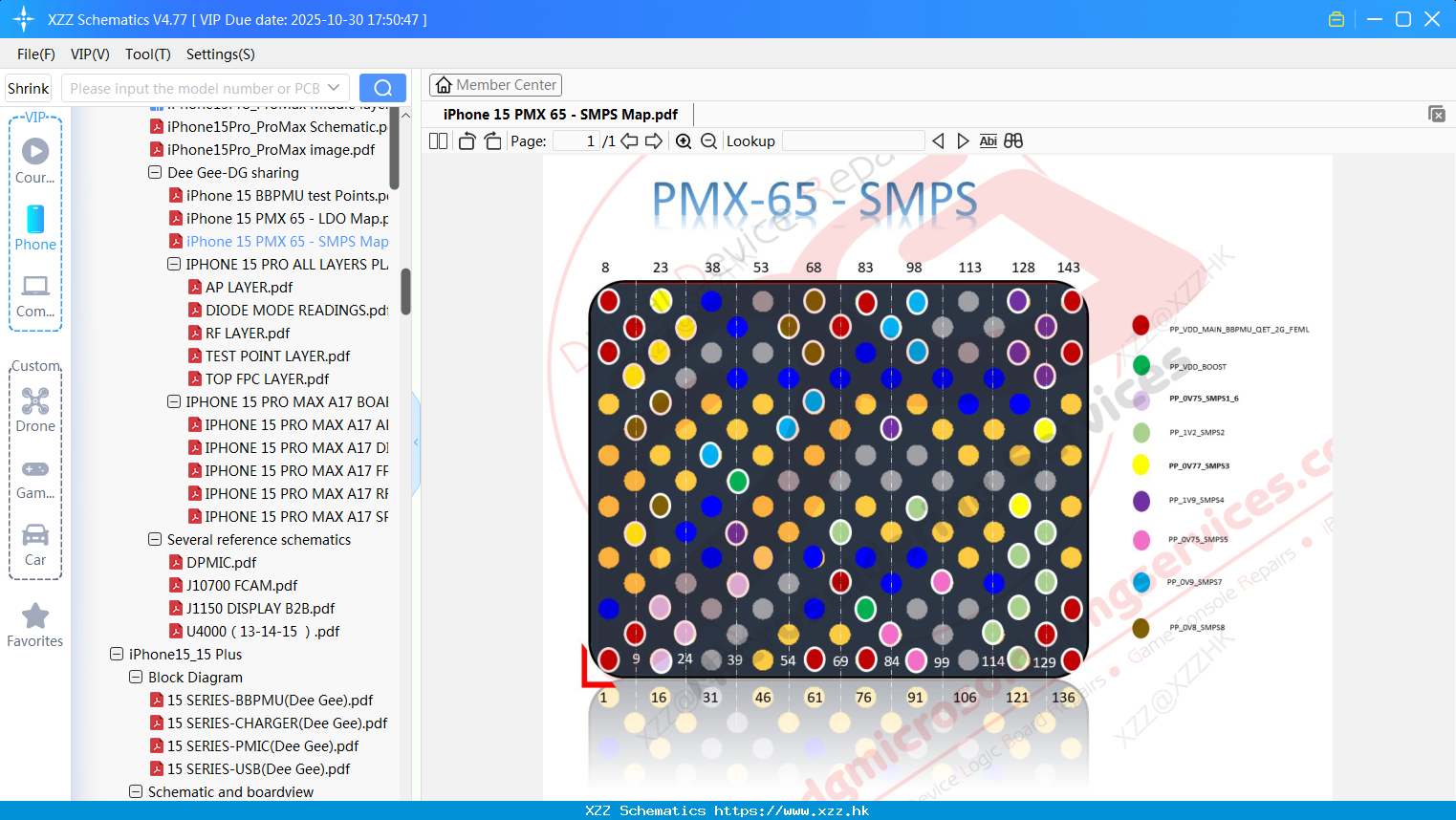 IPhone 15 PMX 65 - SMPS Map